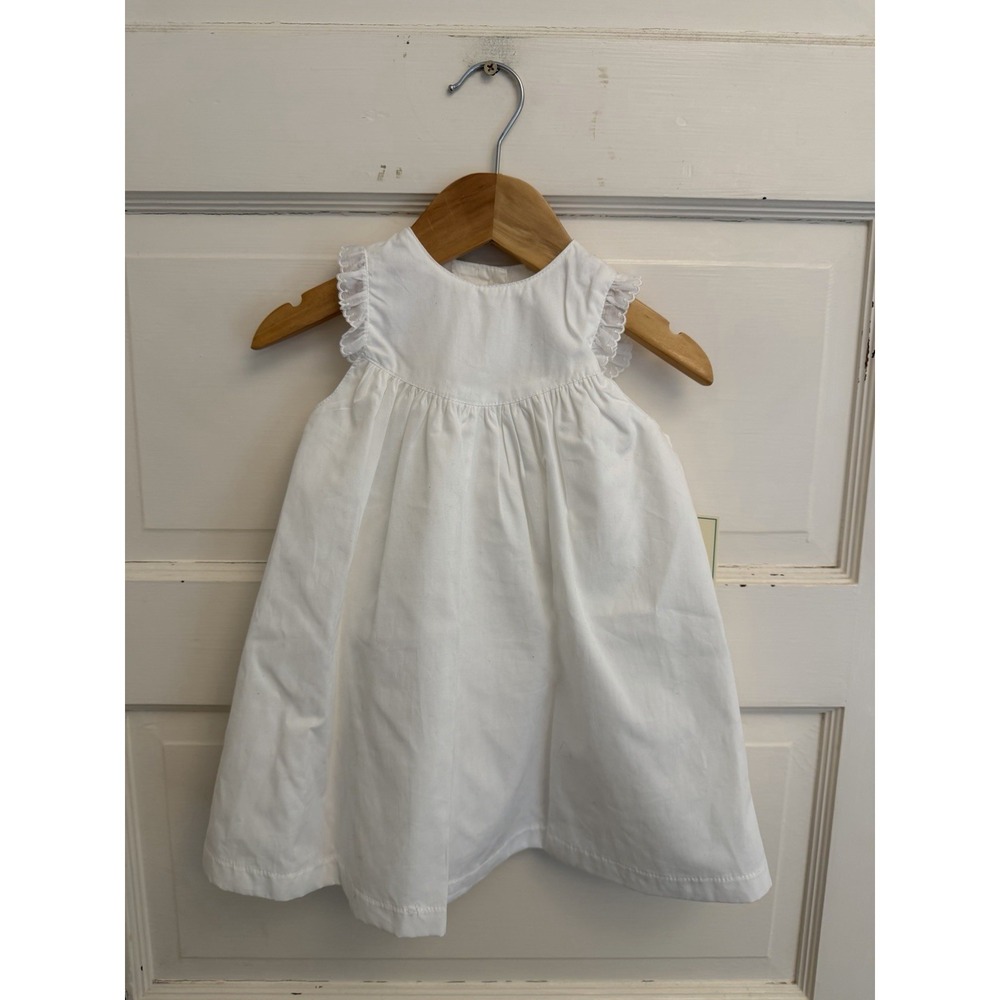 Peaches 'n Cream Baby Girls White Cotton‎ Dress Bloomers Size 18M New $64